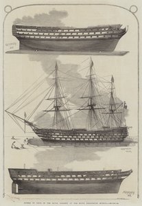Laivojen pienoismallit South Kensingtonin museon laivastogalleriassa.